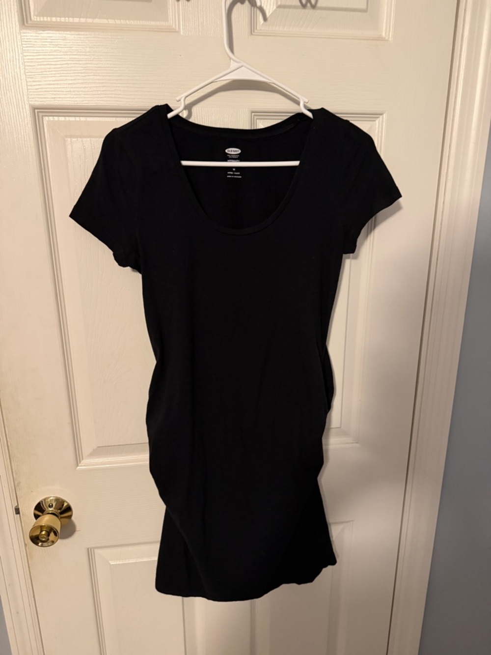 Classic Black Scoop Neck Tee Dress maternity